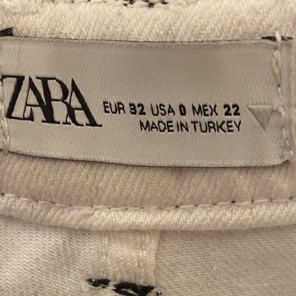 Zara Gray and Black Wide Leg Women's Jeans, Size 0 - Picture 7 of 8